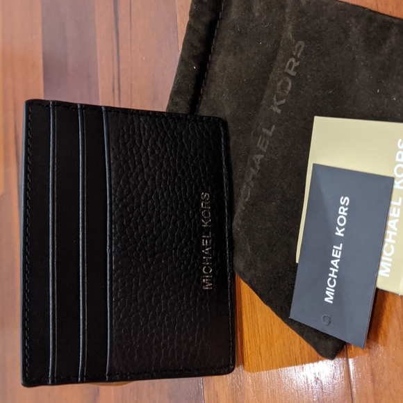 Michael Kors Pebbled Leather Cooper Tall Card Case  + Dust Bag  Nwt ❤️ - Picture 3 of 6